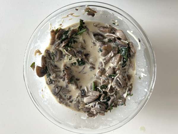 Spinat- og svampeflan - Forberedelse trin 9