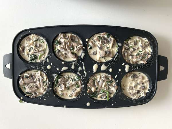 Spinat- og svampeflan - Forberedelse trin 10