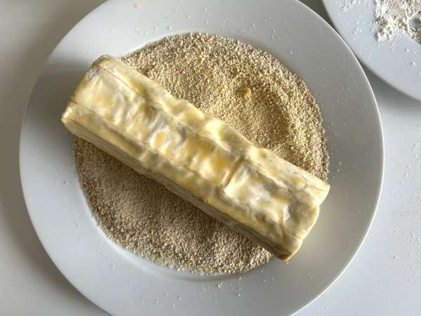 Sprød, smeltende gedeostklump paneret med Air Fryer: absolut komfort! - Forberedelse trin 4