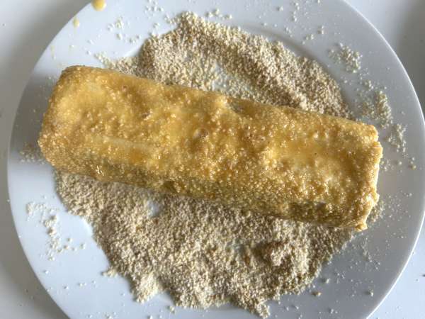 Sprød, smeltende gedeostklump paneret med Air Fryer: absolut komfort! - Forberedelse trin 5