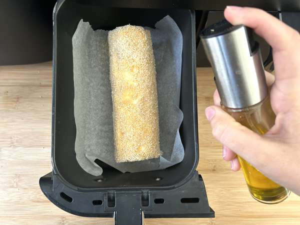 Sprød, smeltende gedeostklump paneret med Air Fryer: absolut komfort! - Forberedelse trin 6