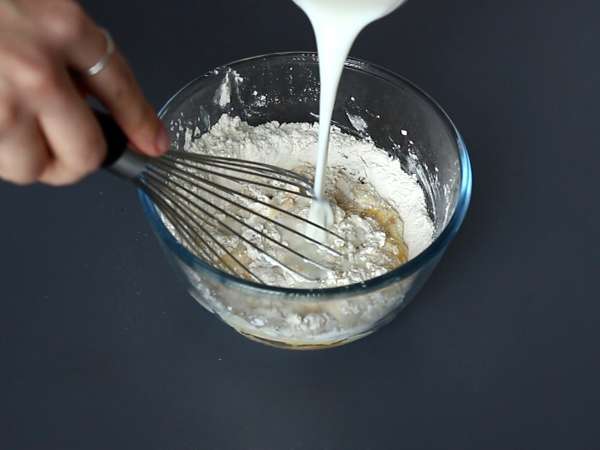 Pandekage-tagliatelle med chokolade og peanuts! - Forberedelse trin 1