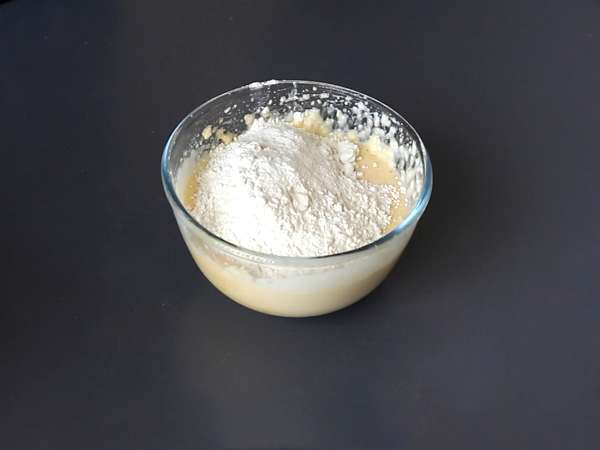 Blueberry crumble cake: Kagen, der kombinerer fondant, blødhed og sprødhed! - Forberedelse trin 5