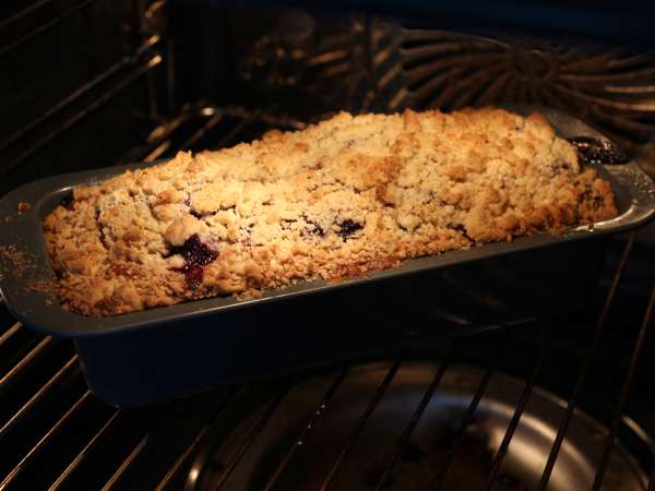 Blueberry crumble cake: Kagen, der kombinerer fondant, blødhed og sprødhed! - Forberedelse trin 8