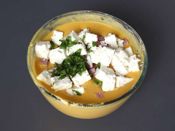 Krydret skinke- og feta-brownie med græskar: den perfekte opskrift til genbrugssuppe! - Forberedelse trin 2