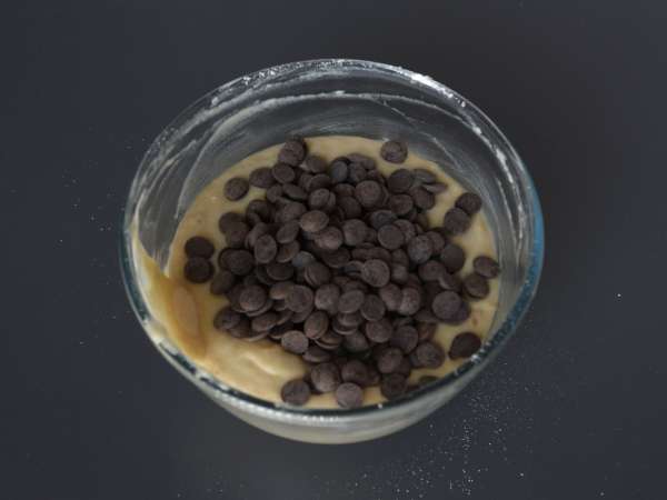 Ekstra gourmetmuffins med banan og chokoladestykker - Forberedelse trin 5