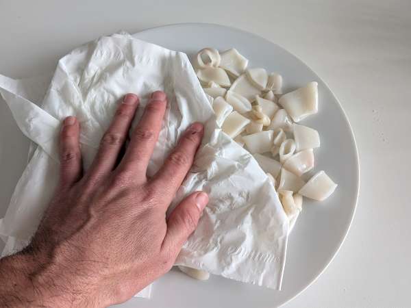 Blæksprutteringe i luftfryser sprøde og lette - Forberedelse trin 1