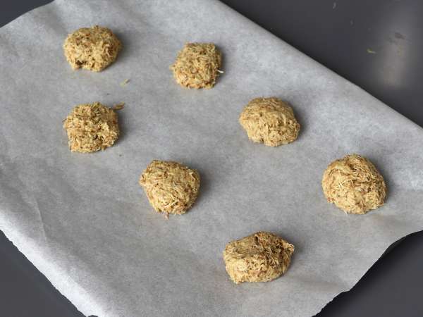 Dubai chewy cookies, den virale opskrift på mochis med pistacie og kadaif-fyld - Forberedelse trin 4