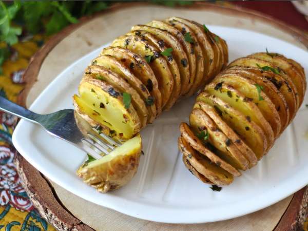 Hasselback-kartofler i luftfryseren: sprøde, smeltende i munden og ultra-nemme! - Forberedelse trin 7