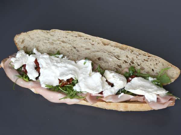 Italiensk gourmetsandwich med mortadella og burrataost - Forberedelse trin 5