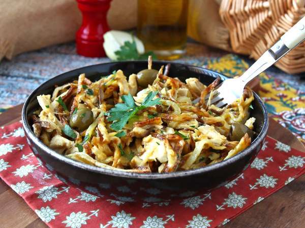 Frango à Brás: den perfekte portugisiske ret til at bruge resterne af kylling - Forberedelse trin 12