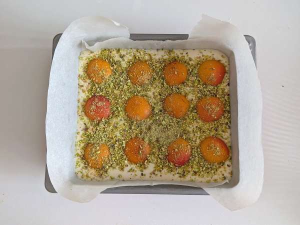Cheesecake med smeltende abrikoser - Forberedelse trin 5