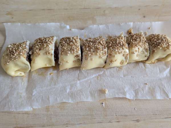 Pølse- og ostesnacks i luftfritøren - Forberedelse trin 8