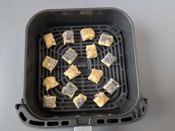 Pølse- og ostesnacks i luftfritøren - Forberedelse trin 9