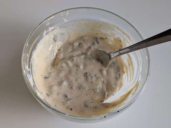 Salte muffins med oliven og Philadelphia i airfryer - Forberedelse trin 5