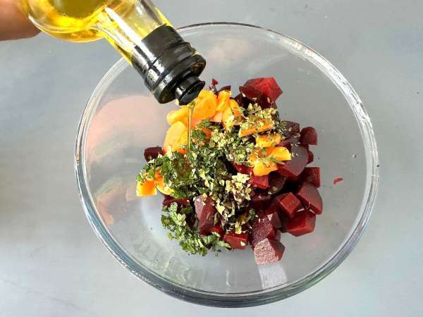 Rødbede-salat med grillet halloumi - Forberedelse trin 3