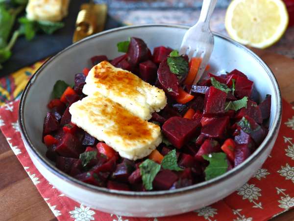 Rødbede-salat med grillet halloumi - Forberedelse trin 9