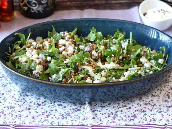 Proteinrig linsesalat med hytteost – nem og hurtig - Forberedelse trin 5