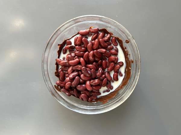 Protein-brownie med chokolade og røde bønner - Forberedelse trin 3