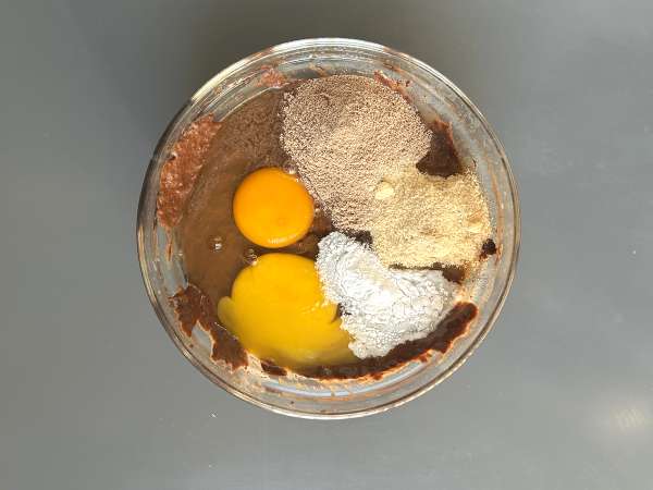 Protein-brownie med chokolade og røde bønner - Forberedelse trin 4