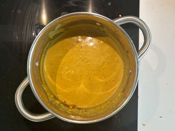 Curry med røde linser og kokosmælk: en nem og cremet opskrift - Forberedelse trin 7