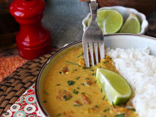 Curry med røde linser og kokosmælk: en nem og cremet opskrift - Forberedelse trin 8