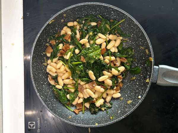 Havkat med hvide bønner, spinat og chorizo - Forberedelse trin 4