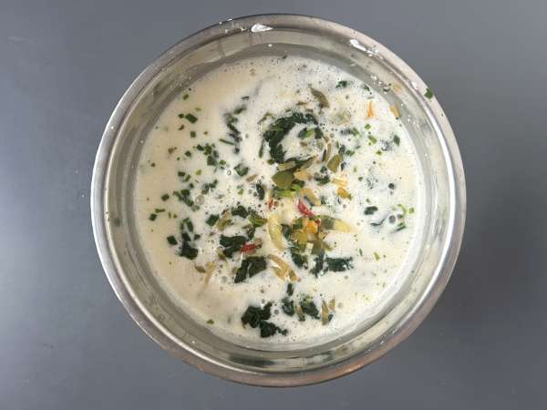 Quiche uden dej med laks, spinat og hytteost - Forberedelse trin 5