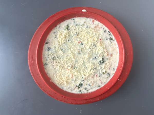 Quiche uden dej med laks, spinat og hytteost - Forberedelse trin 7