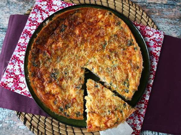 Quiche uden dej med laks, spinat og hytteost - Forberedelse trin 9