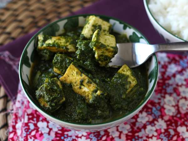 Palak tofu: indisk karryret med spinat og tofu - Forberedelse trin 11