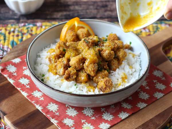 Sprød tofu med appelsin - Forberedelse trin 6