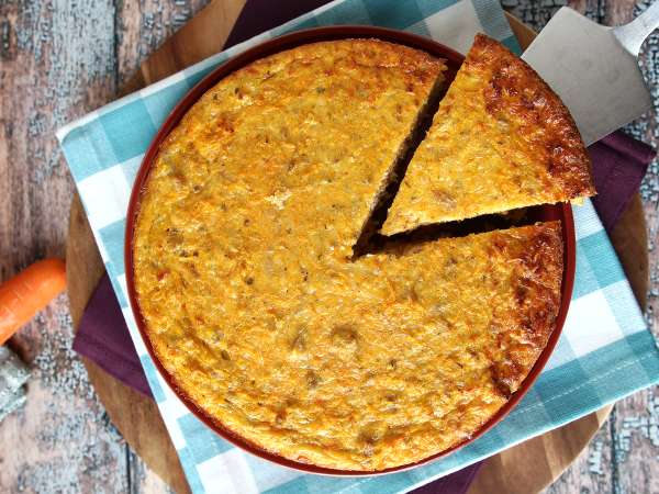 Quiche uden bund med tun, gulerødder og cottage cheese: nem og proteinrig - Forberedelse trin 10