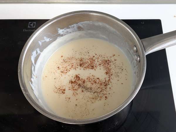 Ovnbagt pasta med græskar, svampe og bechamelsauce - Forberedelse trin 6