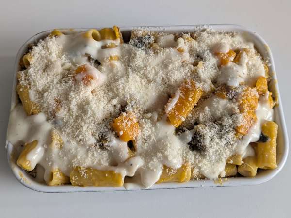 Ovnbagt pasta med græskar, svampe og bechamelsauce - Forberedelse trin 9