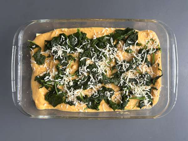 Lasagne med butternutgræskar, spinat og ricotta - Forberedelse trin 6