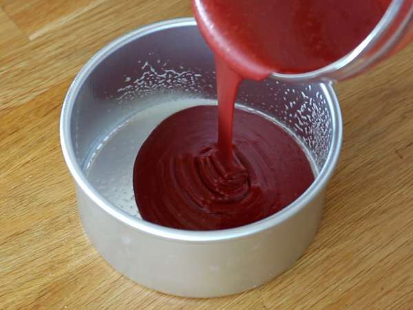 Red Velvet-kage til Halloween! - Forberedelse trin 5