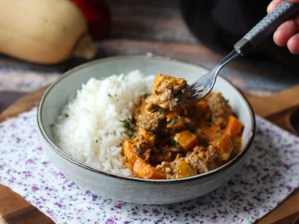 One-pot-ret med græskar og hakket kød: cremet og varmende - Forberedelse trin 6