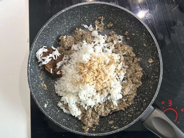 Vegetariske fyldte kålruller med svampe, ris og miso - Forberedelse trin 5