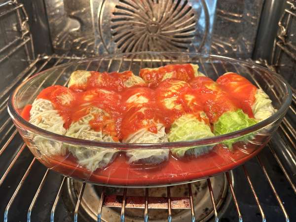 Vegetariske fyldte kålruller med svampe, ris og miso - Forberedelse trin 10