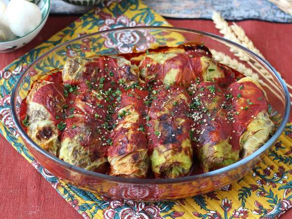 Vegetariske fyldte kålruller med svampe, ris og miso - Forberedelse trin 11