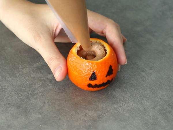 Halloween-klementiner og chokolademousse - Forberedelse trin 5