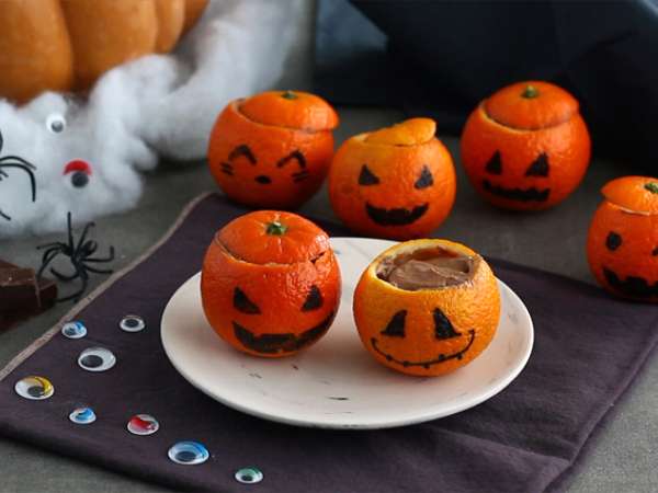 Halloween-klementiner og chokolademousse - Forberedelse trin 6
