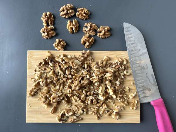 Vegansk bananbrød med miso, valnødder og mørk chokolade - Forberedelse trin 5
