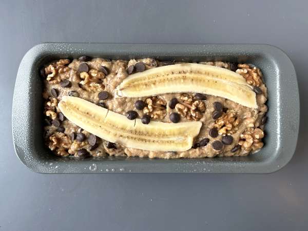 Vegansk bananbrød med miso, valnødder og mørk chokolade - Forberedelse trin 8