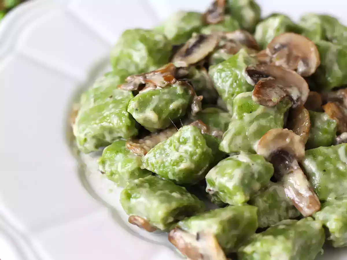 Ærte-gnocchi med svampesauce - foto 5