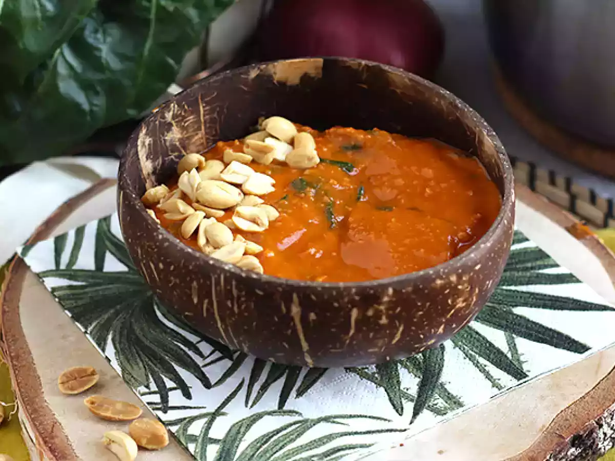 Afrikansk suppe: tomat, jordnød og mangold - afrikansk jordnøddesuppe - foto 5