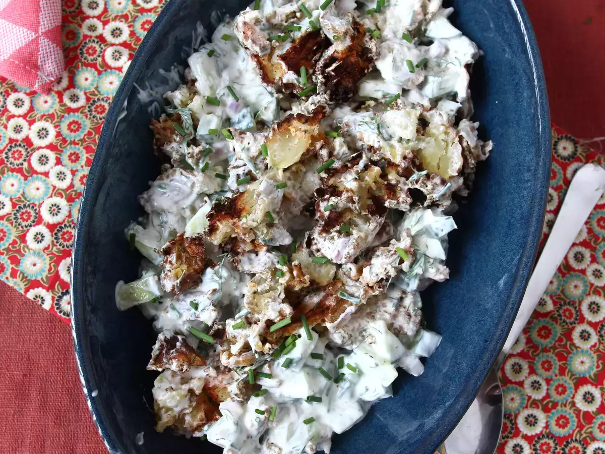 Agurkesalat med sprøde kartofler - foto 2