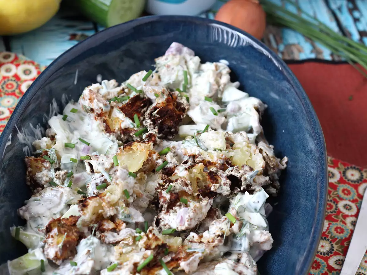 Agurkesalat med sprøde kartofler - foto 3