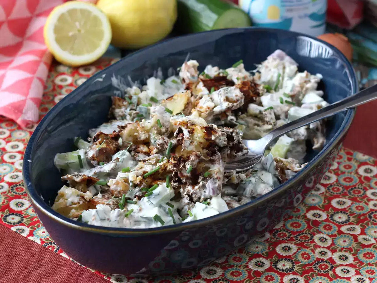 Agurkesalat med sprøde kartofler - foto 4